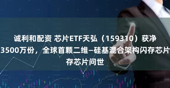 诚利和配资 芯片ETF天弘（159310）获净申购3500万份，全球首颗二维—硅基混合架构闪存芯片问世